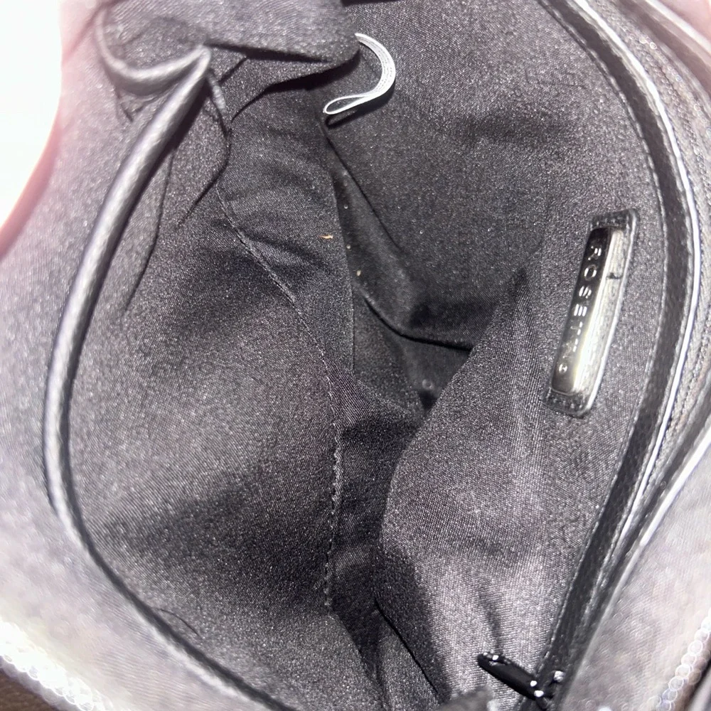 Rosetti Black Leather crossbody/Shoulder Bag with Adjustable Strap